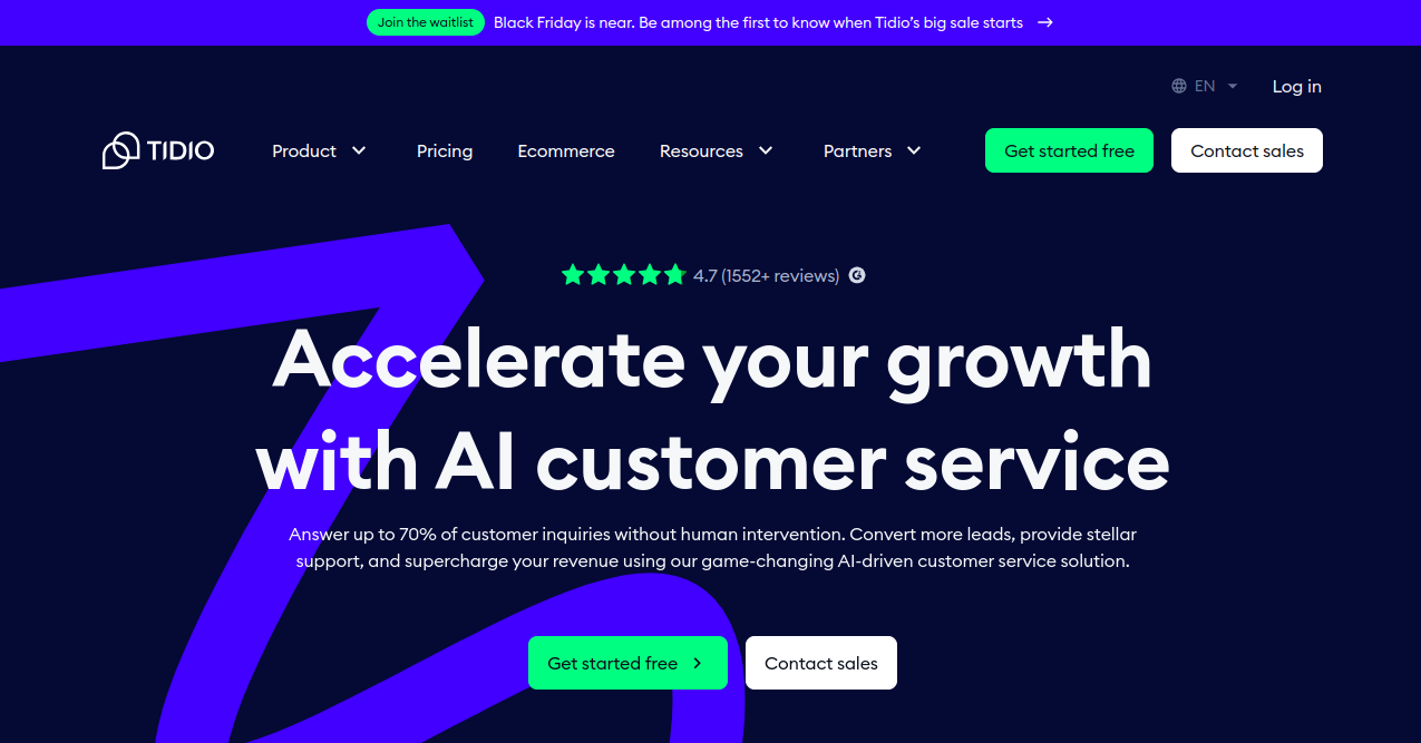 Tidio Home Page
