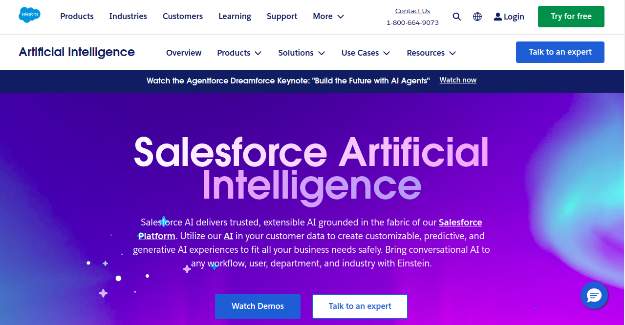 Salesforce Einstein Home Page