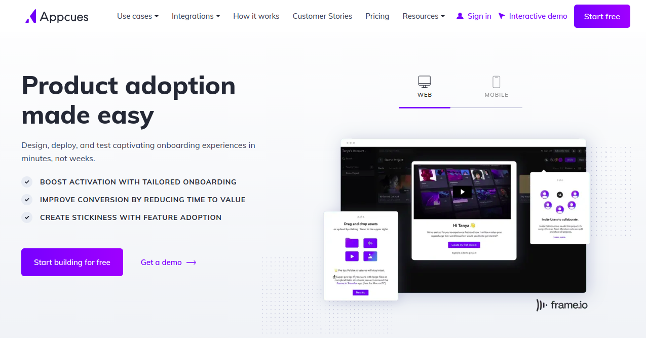 Appcues Home Page