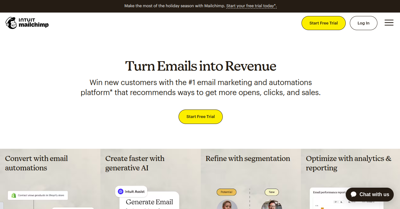 Mailchimp Home Page