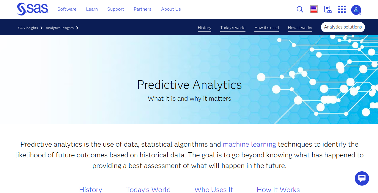 SAS Predictive Analytics Home Page