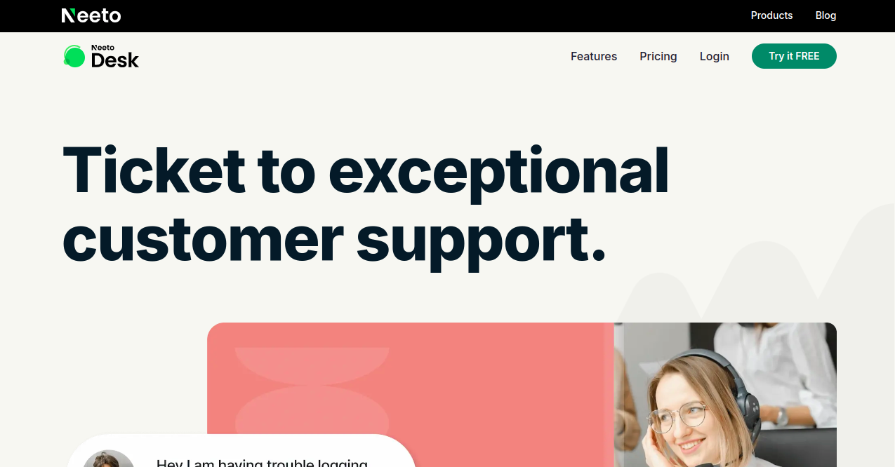 neeto Desk Home Page