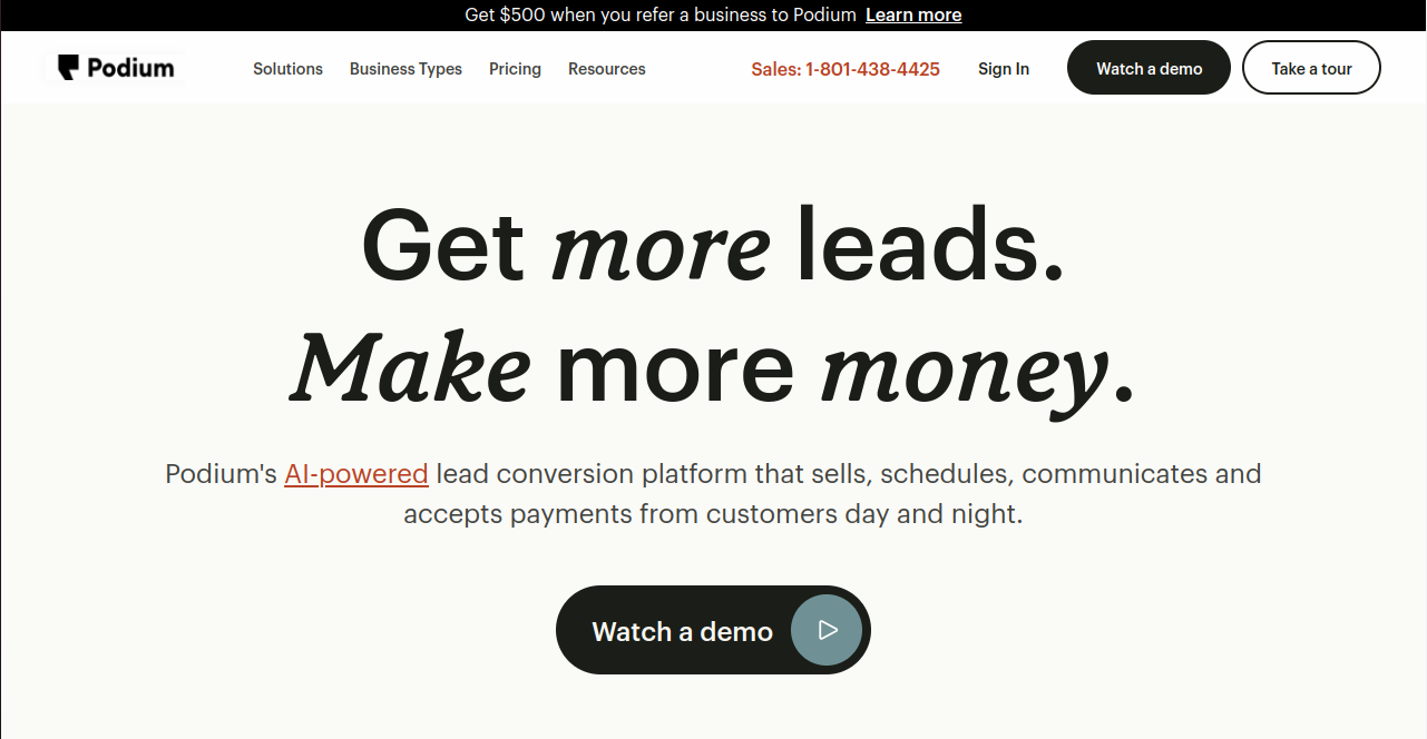Podium Home Page
