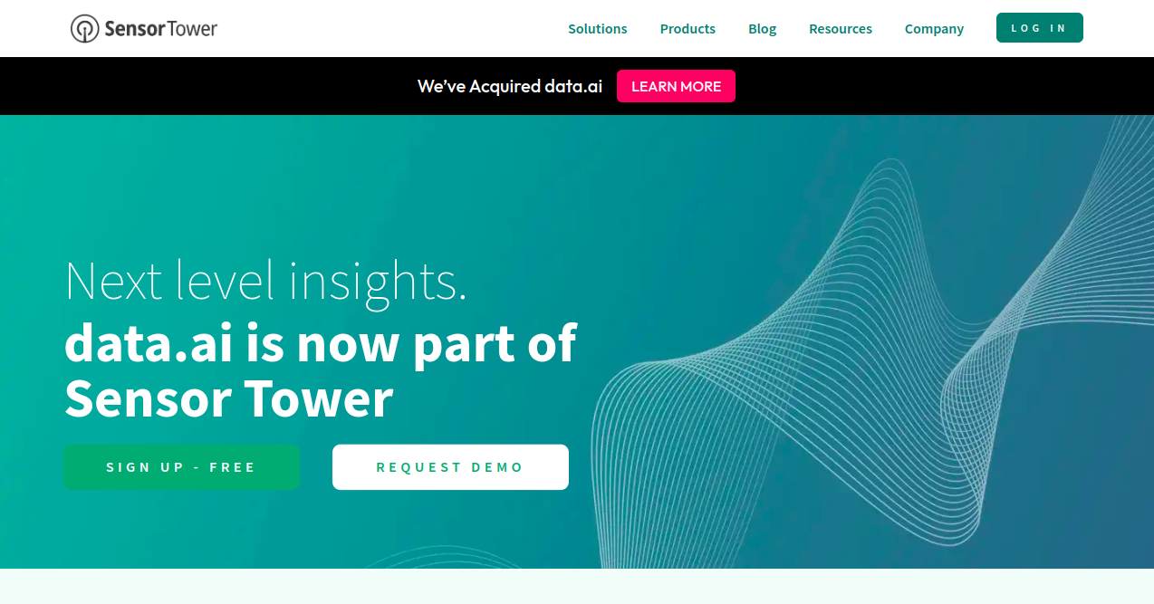 Sensor Tower Home Page