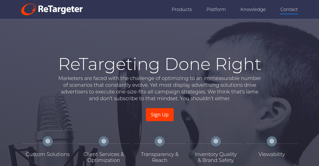 Retargeter Home Page